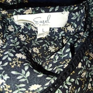 Easel Black Floral Midi Dress